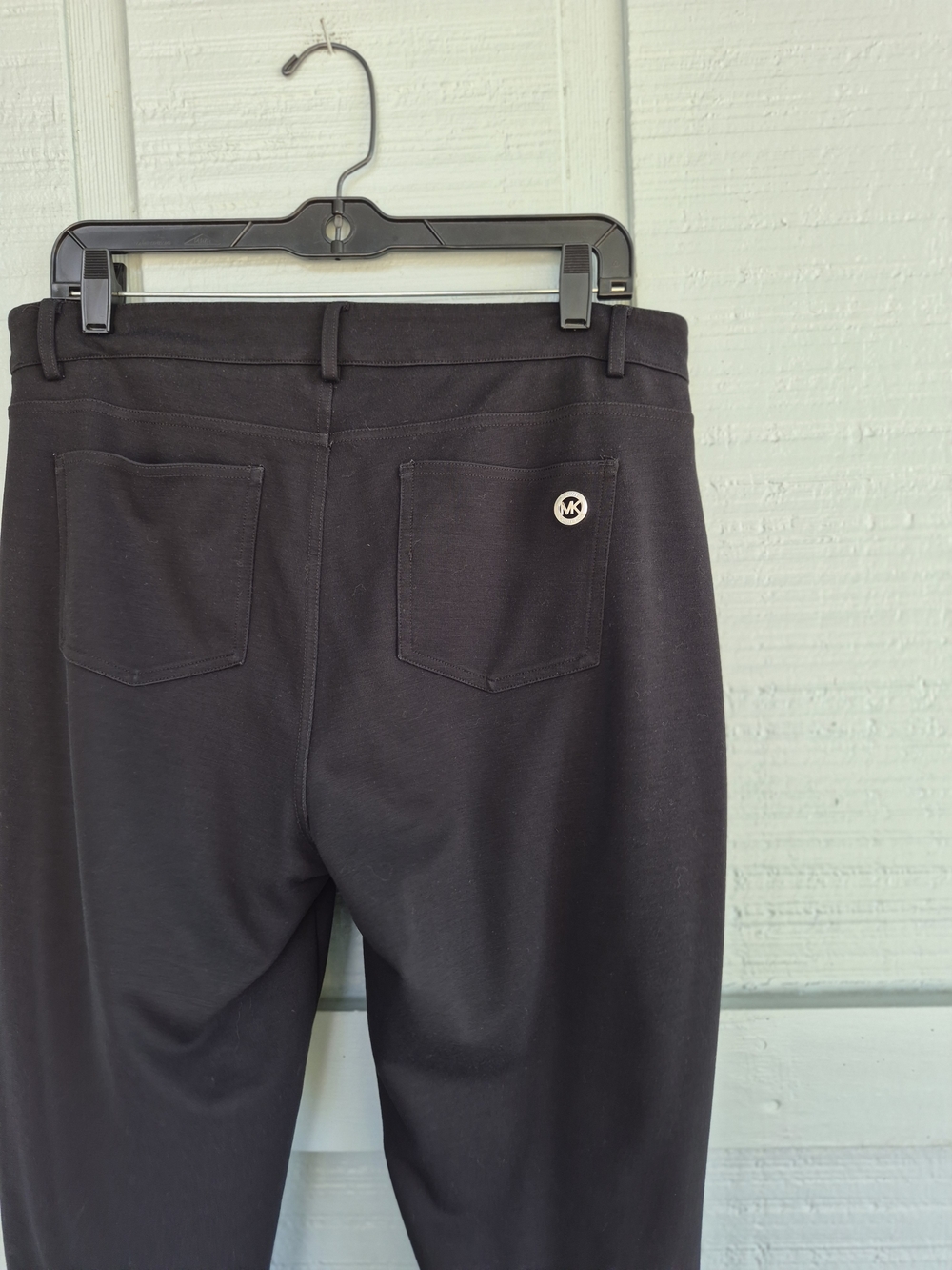 MICHAEL Michael Kors Classic  Black Slim Ponte Dress Pants Tapered Ankle Size 10 - Picture 4 of 5